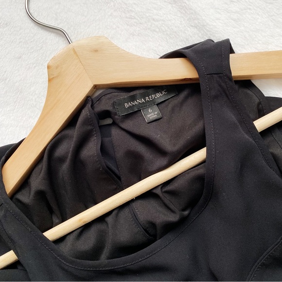 Banana Republic Vintage Style Black & Cream Layered Dress - Picture 4 of 12